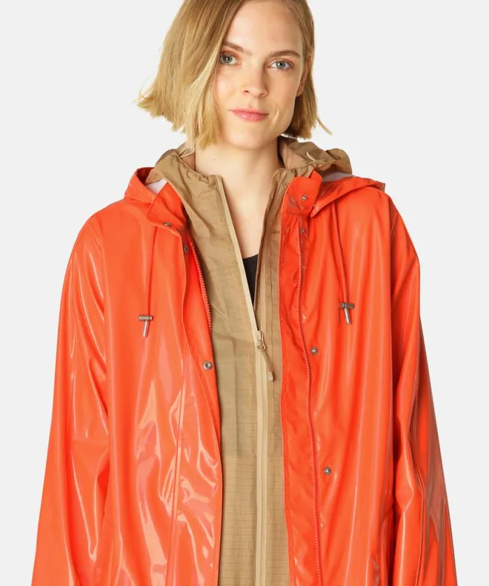 Rainwear Ilse Jacobsen Raincoats Long Raincoat 8211 Hot Orange