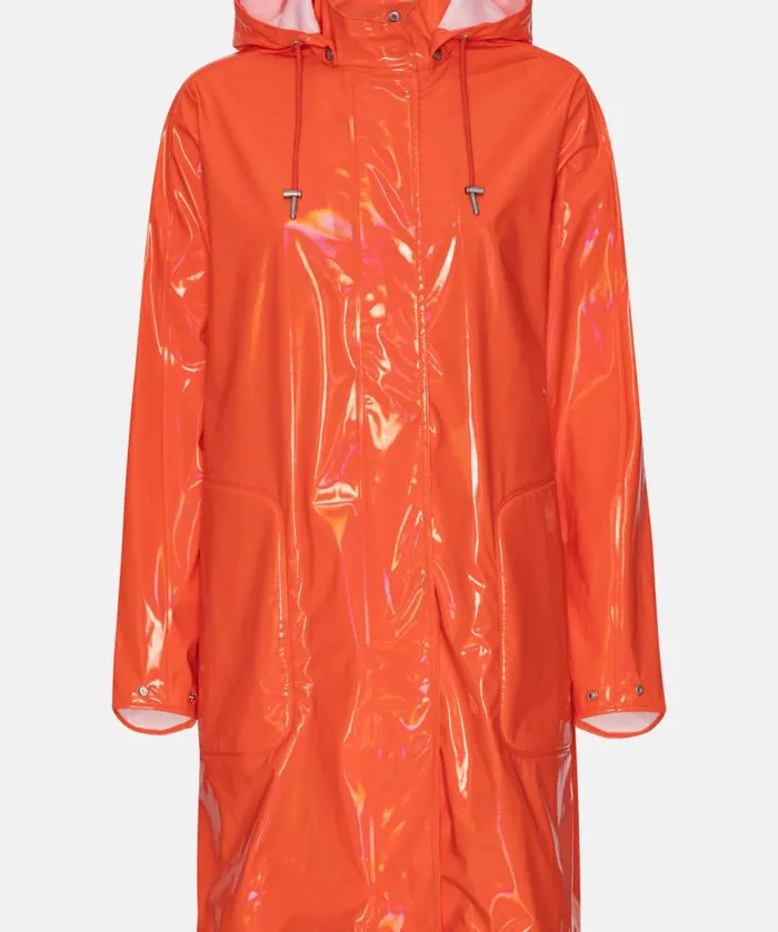 Rainwear Ilse Jacobsen Raincoats Long Raincoat 8211 Hot Orange