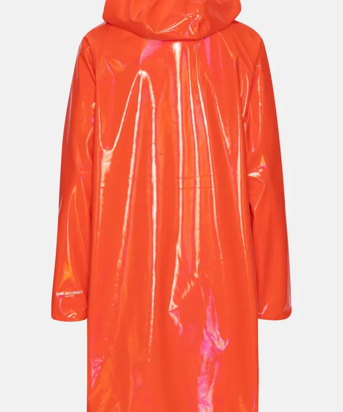 Rainwear Ilse Jacobsen Raincoats Long Raincoat 8211 Hot Orange