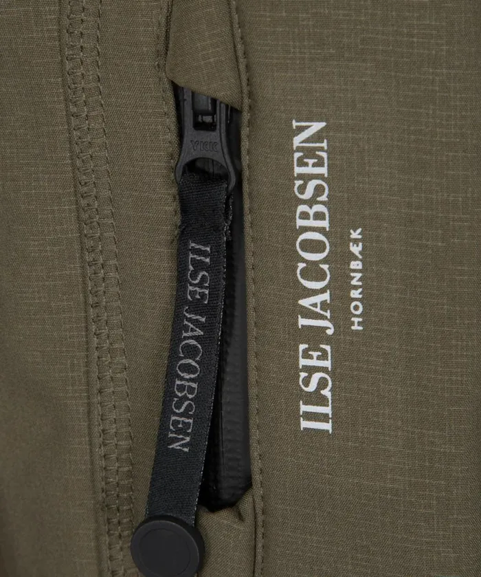 Rainwear Ilse Jacobsen Raincoats Long Soft Shell Raincoat 8211 Army
