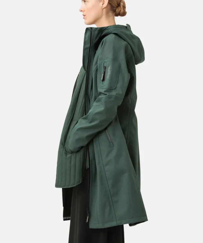 Rainwear Ilse Jacobsen Raincoats Long Soft Shell Raincoat 8211 Beetle
