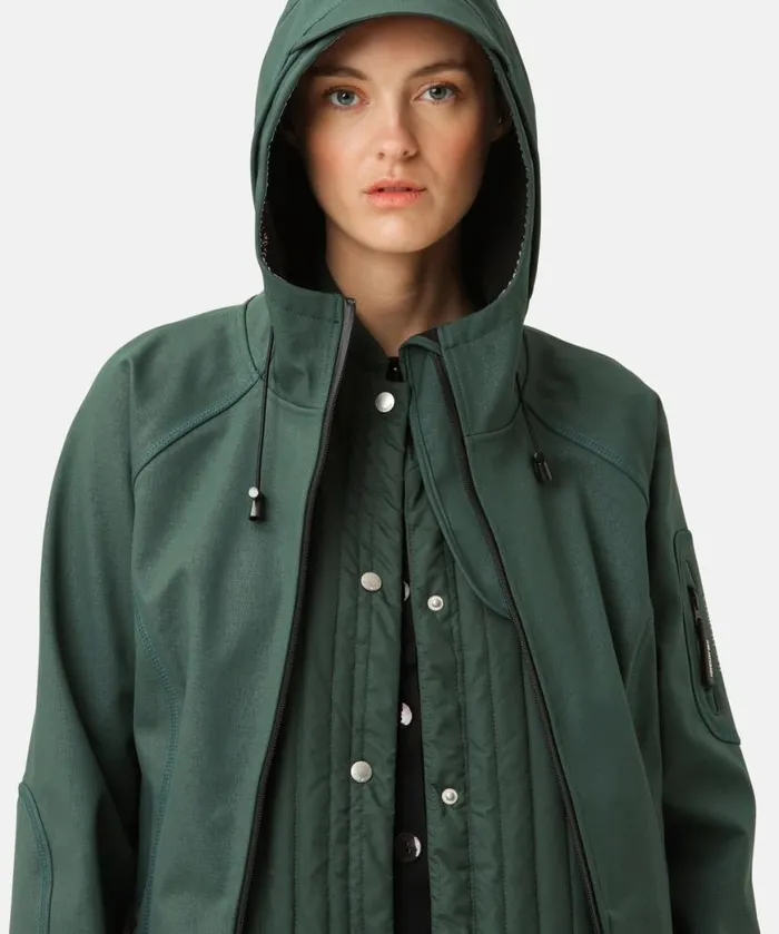 Rainwear Ilse Jacobsen Raincoats Long Soft Shell Raincoat 8211 Beetle