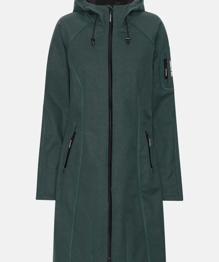 Rainwear Ilse Jacobsen Raincoats Long Soft Shell Raincoat 8211 Beetle
