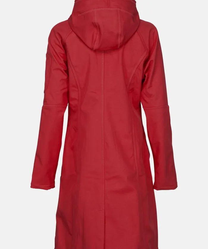 Rainwear Ilse Jacobsen Raincoats Long Soft Shell Raincoat 8211 Rhubarb