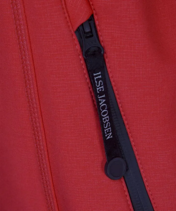Rainwear Ilse Jacobsen Raincoats Long Soft Shell Raincoat 8211 Rhubarb