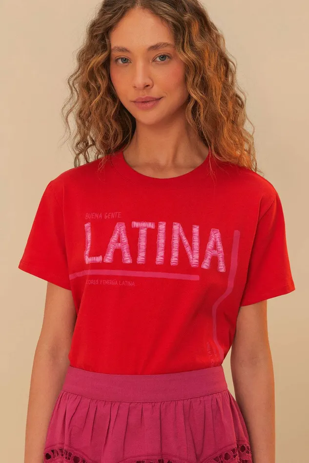 Red Latina TShirt Women FARM Rio Tshirts