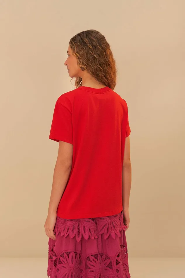 Red Latina TShirt Women FARM Rio Tshirts Red Latina TShirt Women FARM Rio Tshirts