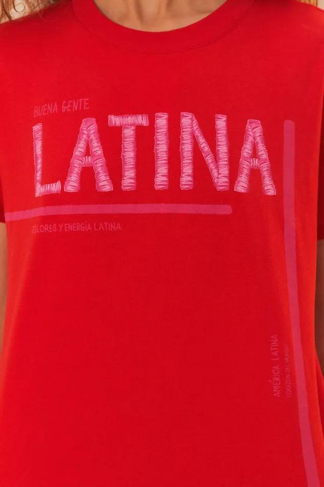Red Latina TShirt Women FARM Rio Tshirts Red Latina TShirt Women FARM Rio Tshirts