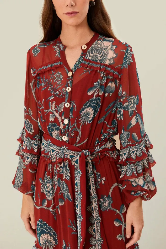 Red Tropical Landing Maxi Dress Women FARM Rio Maxi Dresses Red Tropical Landing Maxi Dress Women FARM Rio Maxi Dresses