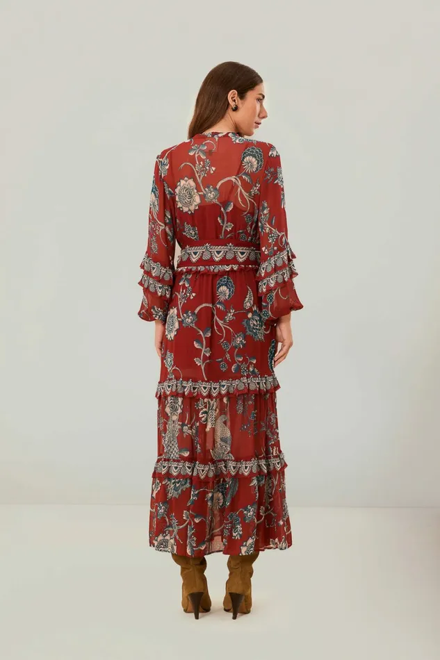 Red Tropical Landing Maxi Dress Women FARM Rio Maxi Dresses Red Tropical Landing Maxi Dress Women FARM Rio Maxi Dresses