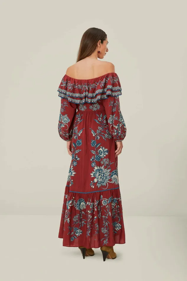 Red Tropical Landing Off Shoulder Maxi Dress Women FARM Rio Maxi Dresses Red Tropical Landing Off Shoulder Maxi Dress Women FARM Rio Maxi Dresses