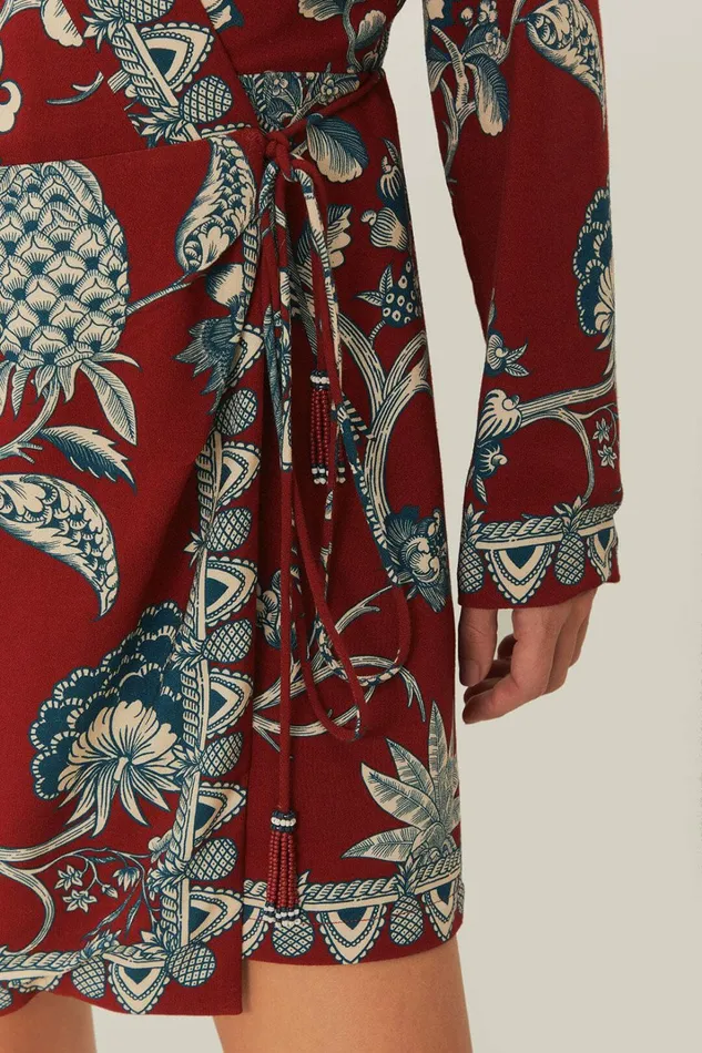 Red Tropical Landing Wrap Mini Dress Women FARM Rio Mini Dresses Red Tropical Landing Wrap Mini Dress Women FARM Rio Mini Dresses