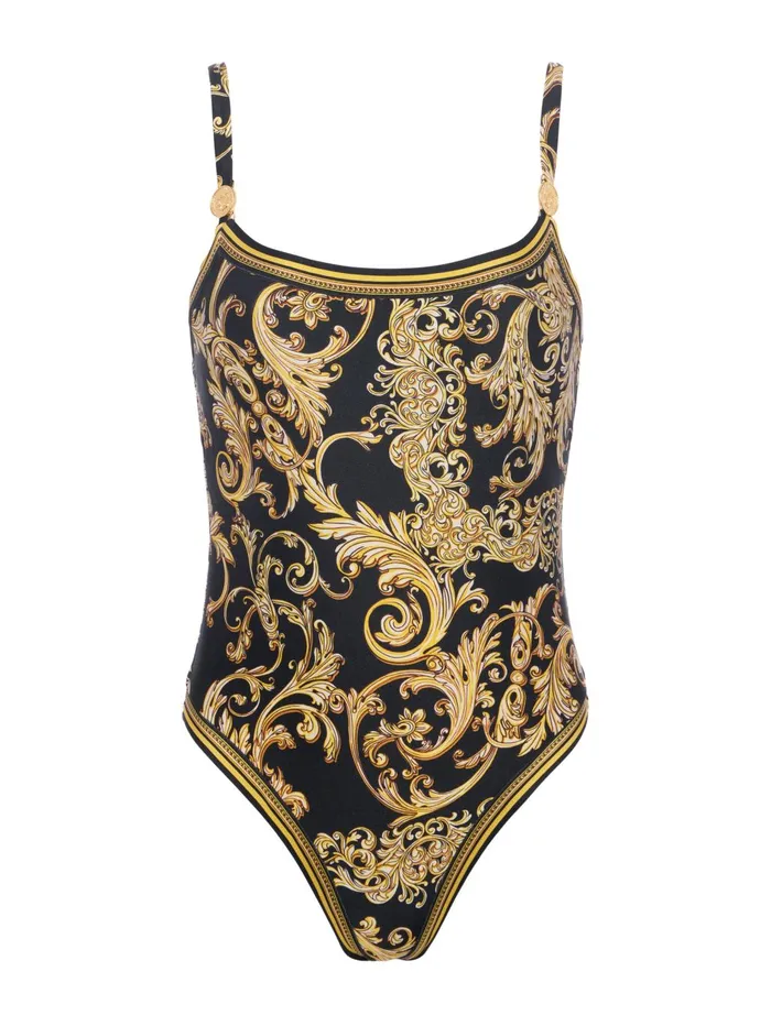 Remi OnePiece Swimsuit Blackgold Barocco Swirl Women L039Agence Swimwear