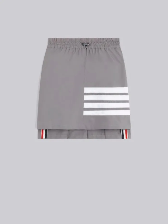 Ripstop 4bar Half Pleated Drawstring Mini Skirt Medium Grey Girls Thom Browne Sweats And Tshirt Ripstop 4bar Half Pleated Drawstring Mini Skirt Medium Grey Girls Thom Browne Sweats And Tshirt