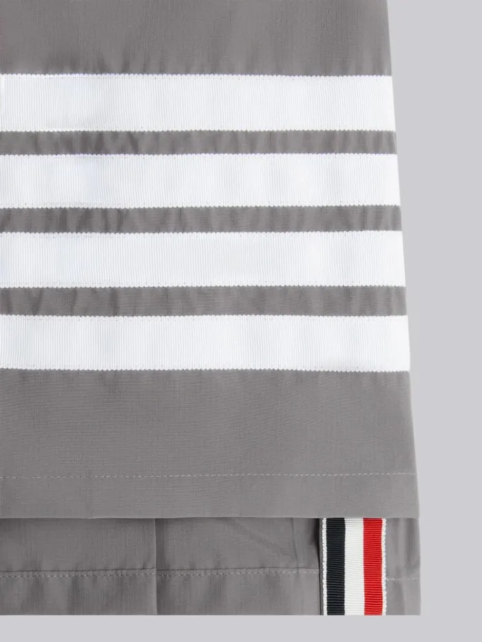 Ripstop 4bar Half Pleated Drawstring Mini Skirt Medium Grey Girls Thom Browne Sweats And Tshirt