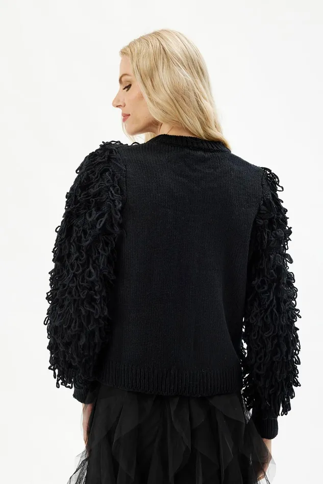 RITS CARDIGAN 16271 999 Black 999 Women IN FRONT CARDIGANS KNITS
