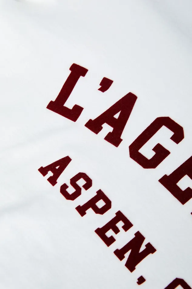 Romi Long Sleeve Logo Tee Whiteblack Women L039Agence Tees Romi Long Sleeve Logo Tee Whiteblack Women L039Agence Tees