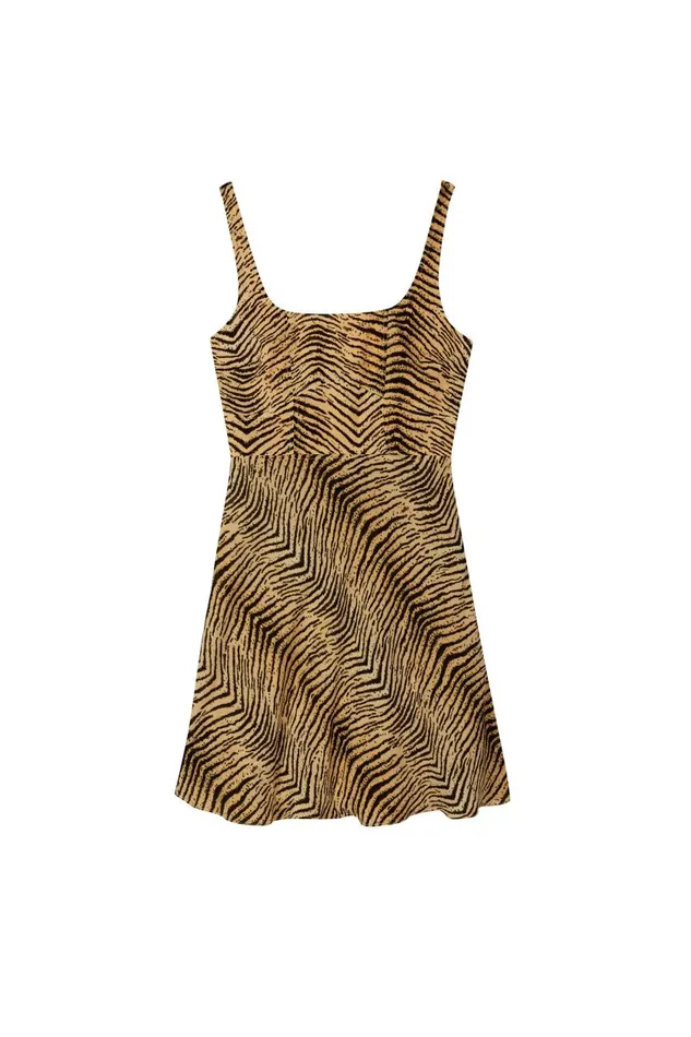 Ronan Sepia Tiger Women RIXO Dresses Ronan Sepia Tiger Women RIXO Dresses