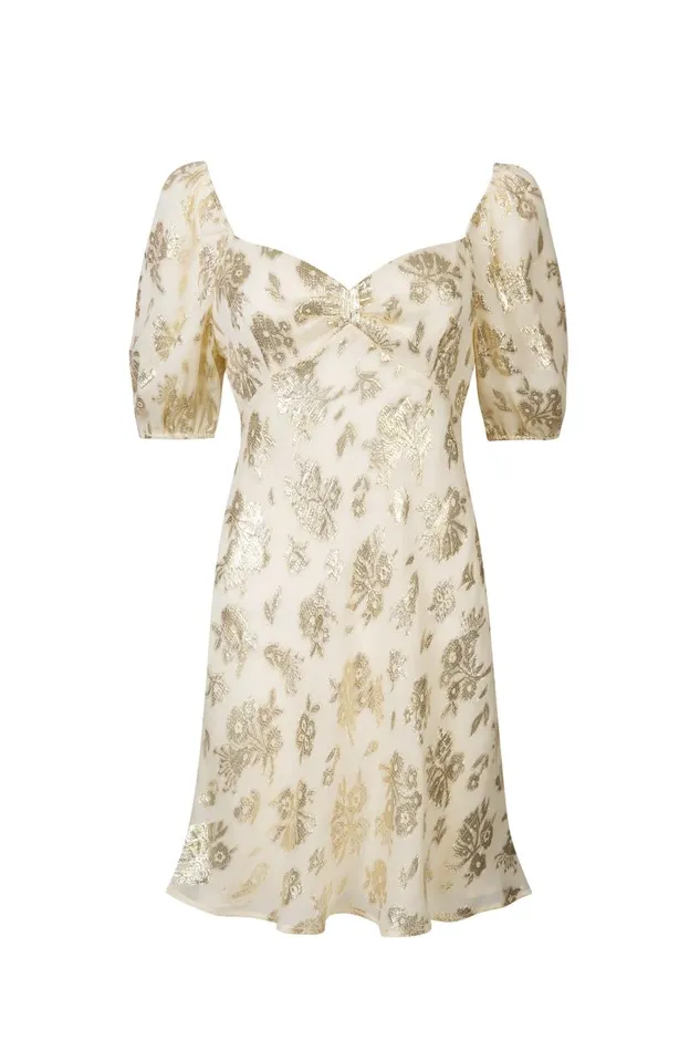 Rosalia Gold Lurex Jacquard Women RIXO Bridal Rosalia Gold Lurex Jacquard Women RIXO Bridal