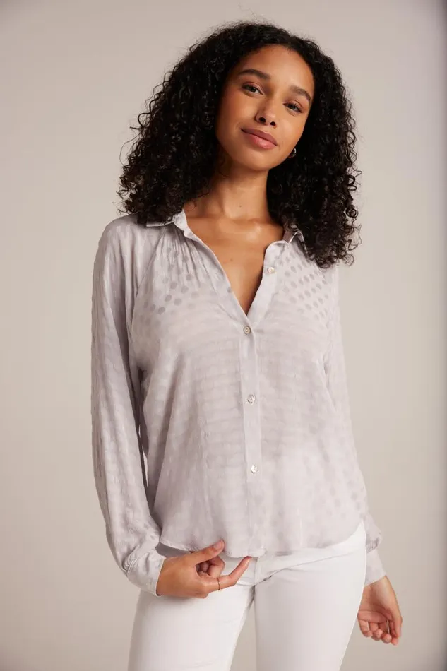 Round Hem Bishop Sleeve Shirt 8211 Silver Pearl Women Bella Dahl Long Sleeve