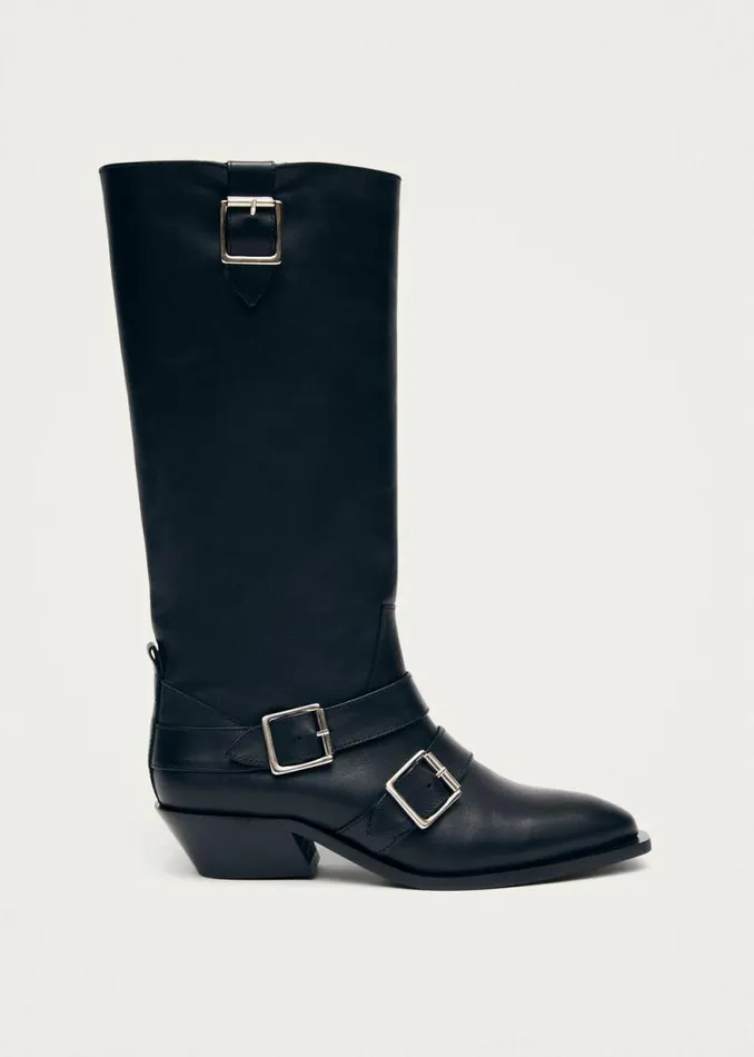Ryder Black Leather Boots Women ALOHAS Boots