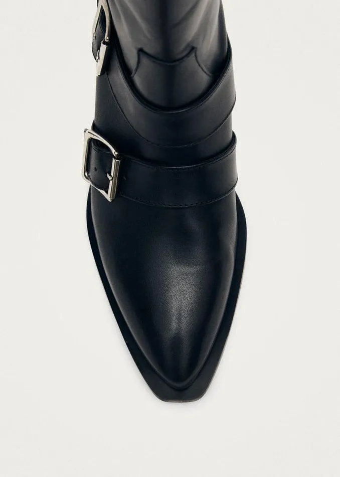 Ryder Black Leather Boots Women ALOHAS Boots