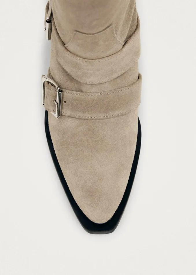 Ryder Suede Beige Leather Boots Women ALOHAS Boots