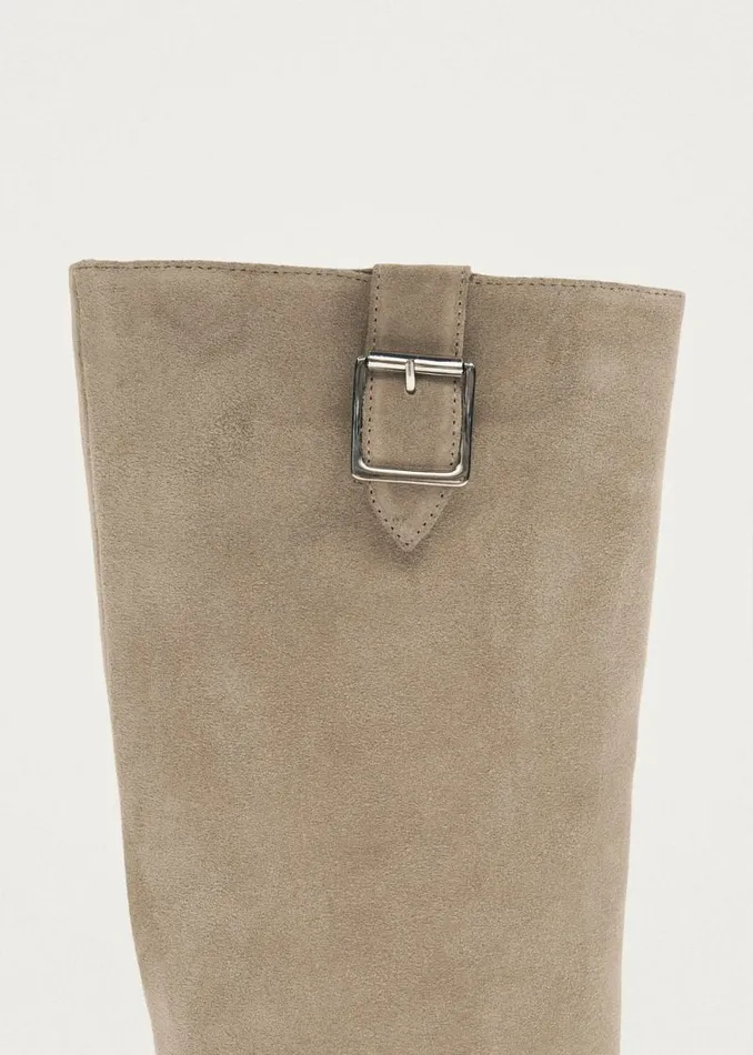 Ryder Suede Beige Leather Boots Women ALOHAS Boots