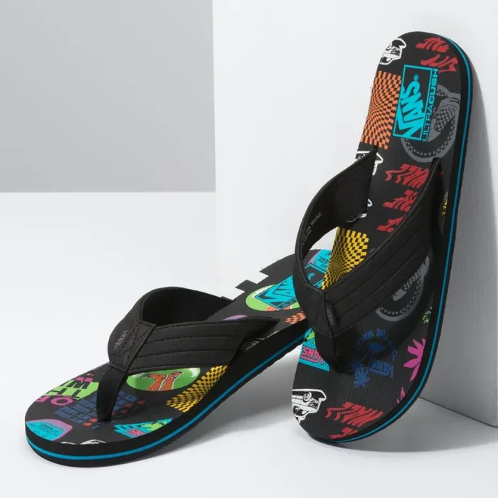 Sandals V66 T Street Print BlackMulti 8211 Vans Men Sandals V66 T Street Print BlackMulti 8211 Vans Men