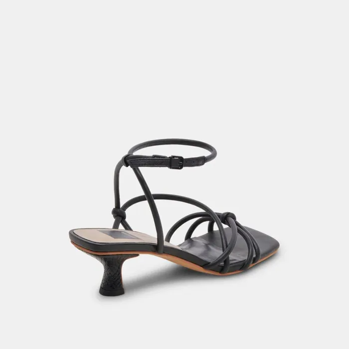Sandals Women Dolce Vita Bev Heels Black Leather