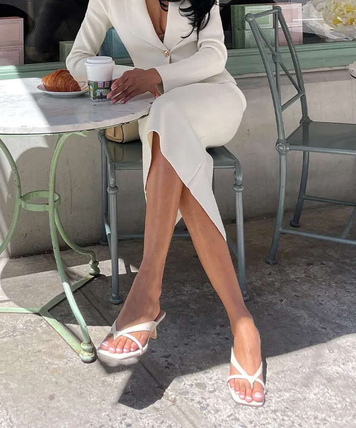 Sandals Women Dolce Vita Brevel Heels Ivory Stella