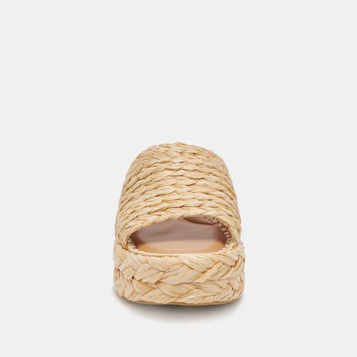 Sandals Women Dolce Vita Chavi Wide Sandals Lt Natural Raffia