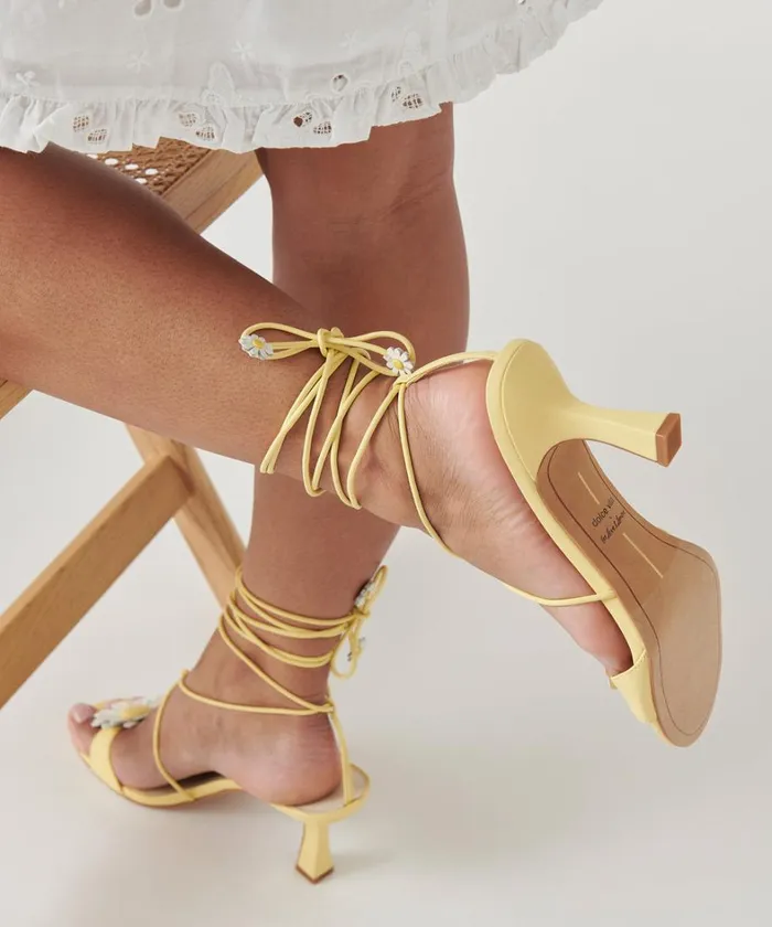 Sandals Women Dolce Vita Daizy Heels Yellow Stella