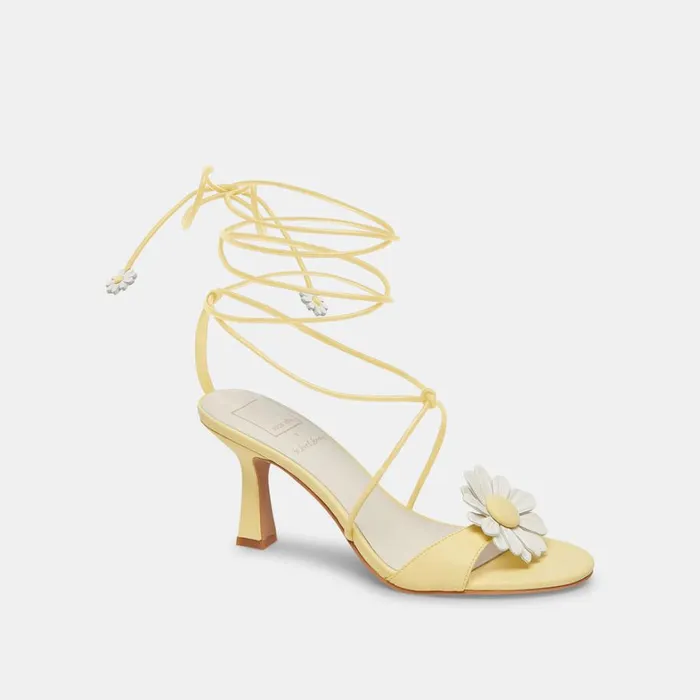 Sandals Women Dolce Vita Daizy Heels Yellow Stella
