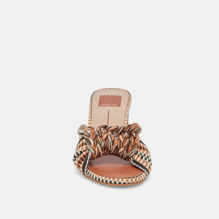 Sandals Women Dolce Vita Dallie Heels Tan Multi Woven