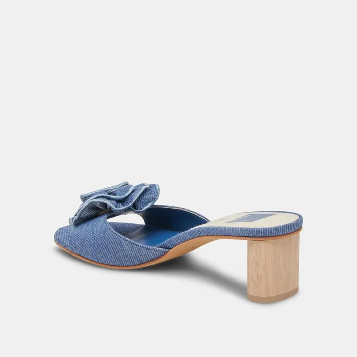 Sandals Women Dolce Vita Darly Heels Blue Denim