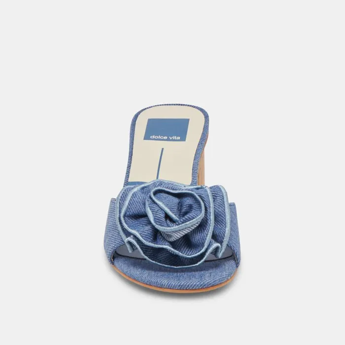 Sandals Women Dolce Vita Darly Heels Blue Denim