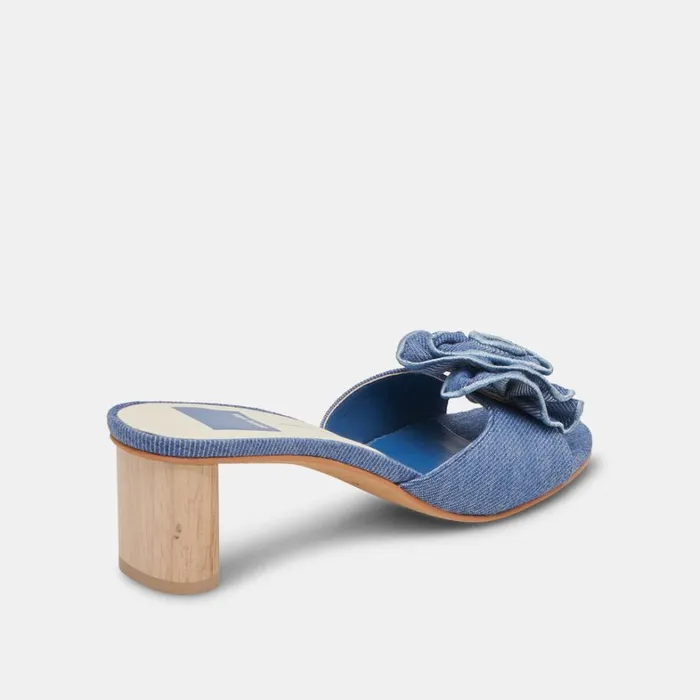 Sandals Women Dolce Vita Darly Heels Blue Denim