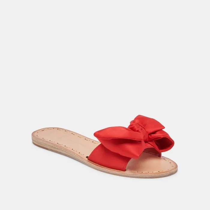 Sandals Women Dolce Vita Darsey Sandals Red Satin
