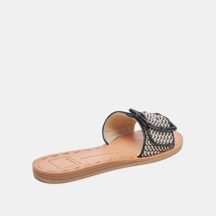 Sandals Women Dolce Vita Dasa Sandals Black Natural Raffia