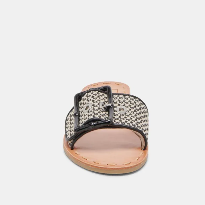 Sandals Women Dolce Vita Dasa Sandals Black Natural Raffia