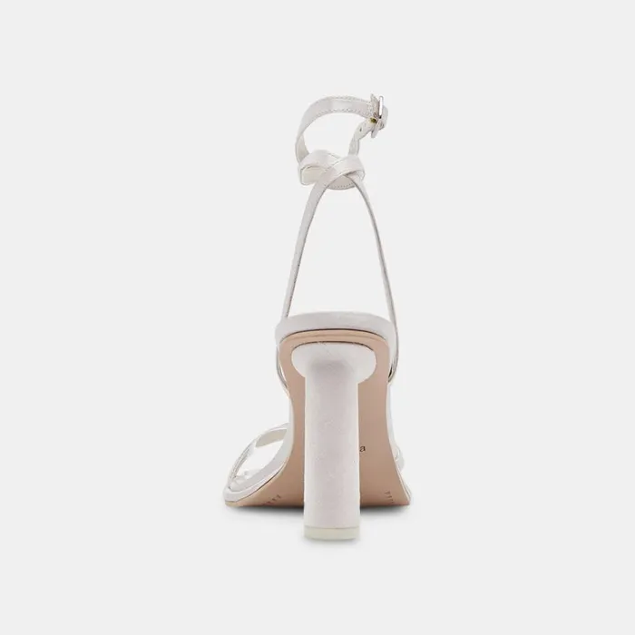 Sandals Women Dolce Vita Disere Heels Off White Satin