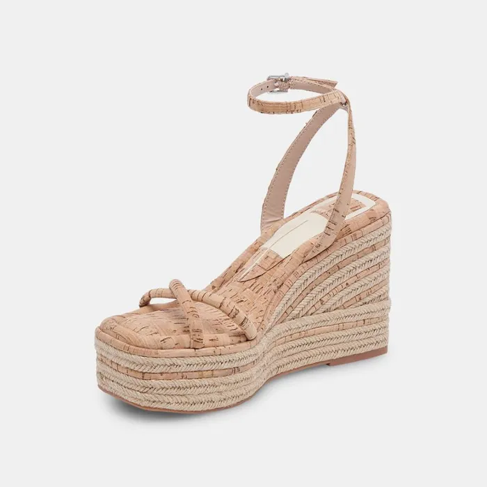 Sandals Women Dolce Vita Elvia Wedges Natural Cork