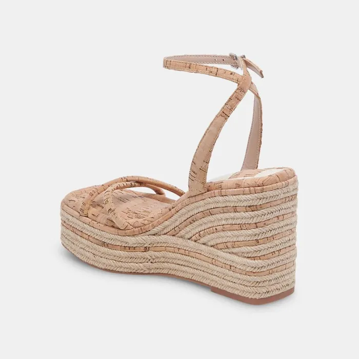 Sandals Women Dolce Vita Elvia Wedges Natural Cork