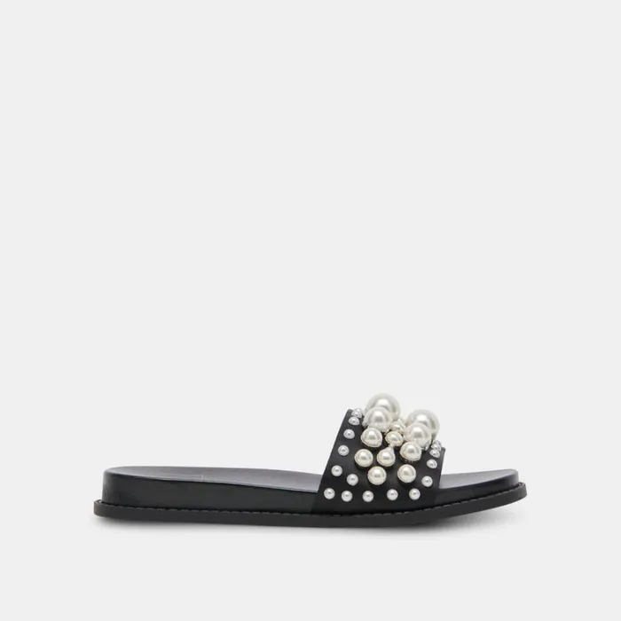 Sandals Women Dolce Vita Gabbi Pearl Sandals Black Pearls