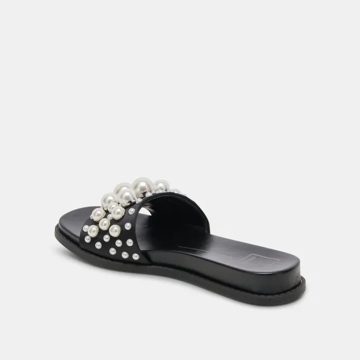 Sandals Women Dolce Vita Gabbi Pearl Sandals Black Pearls