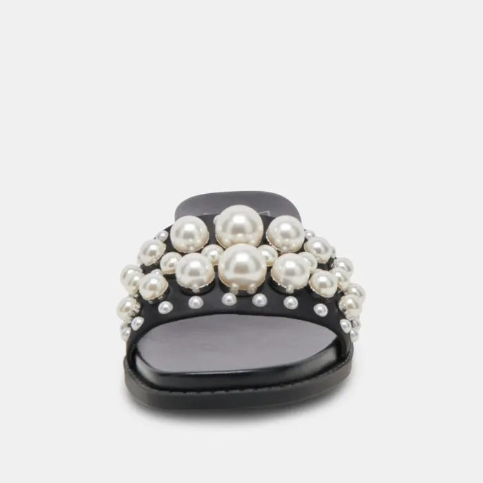 Sandals Women Dolce Vita Gabbi Pearl Sandals Black Pearls