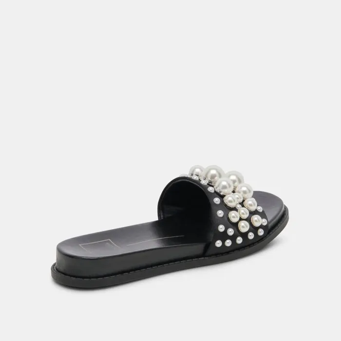 Sandals Women Dolce Vita Gabbi Pearl Sandals Black Pearls