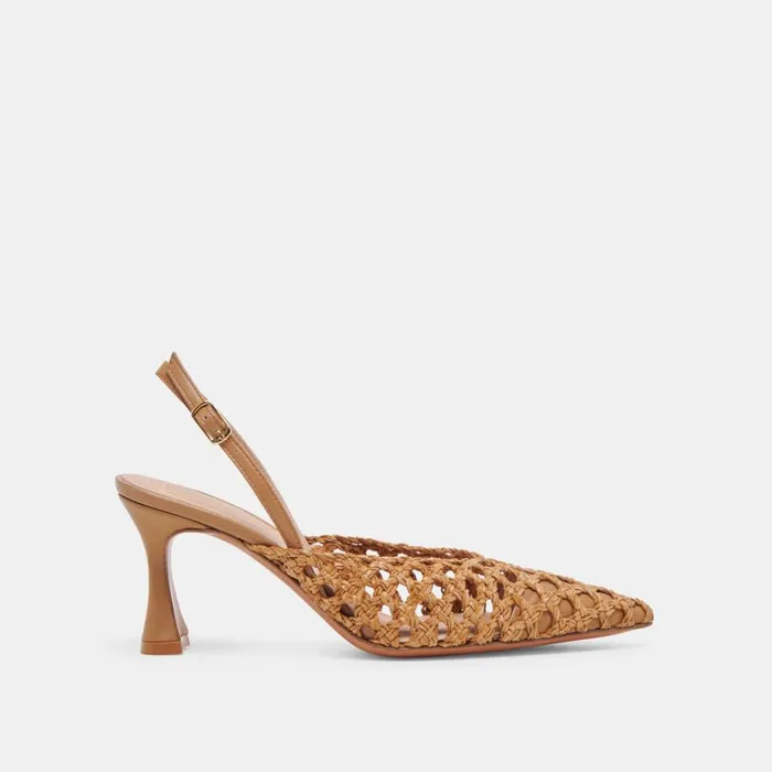 Sandals Women Dolce Vita Gloria Heels Natural Woven