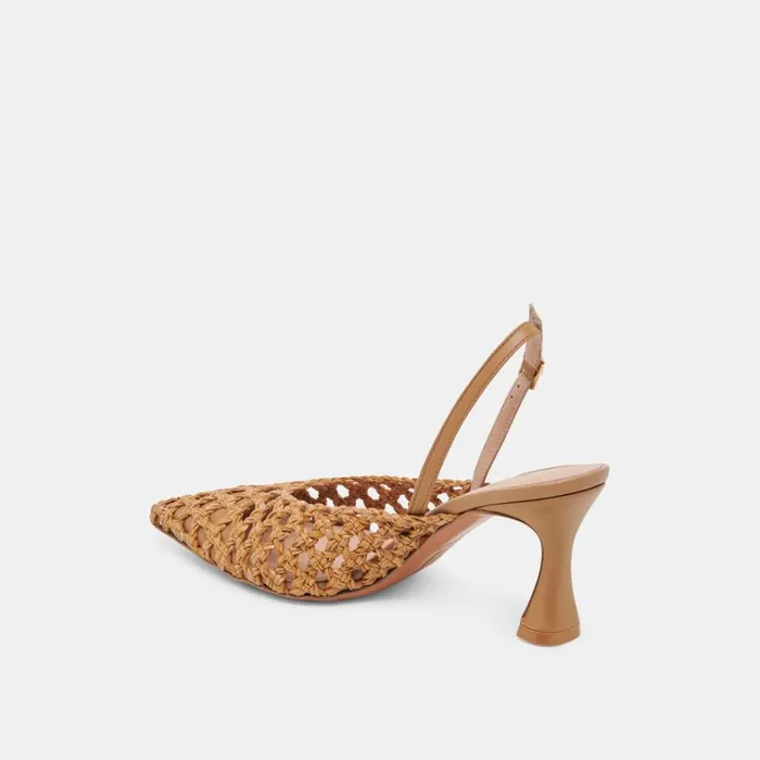 Sandals Women Dolce Vita Gloria Heels Natural Woven